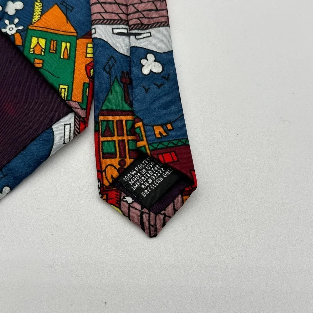 Balancine Tie Works Disney Mickey & Co. Neck Tie‎ - Mickey Mouse Walking Pluto